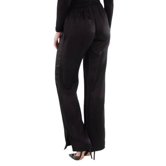 New Anine Bing Ladies Black Aden Wide Leg Pants - Picture 4 of 6